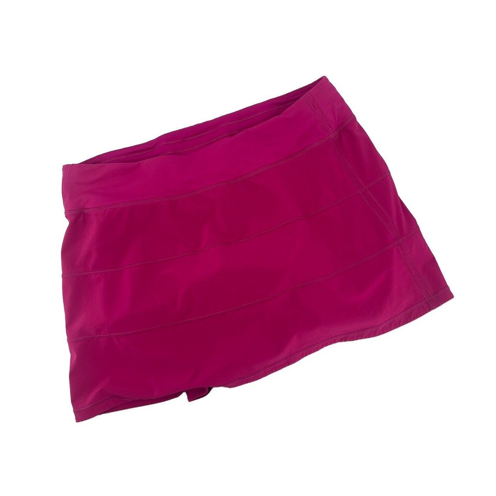 Lululemon Pace Rival Mid Rise Skirt Tall Ripened Raspberry Size 10 Pleated